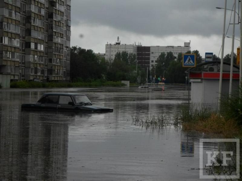 Казань снова затопило после ливня