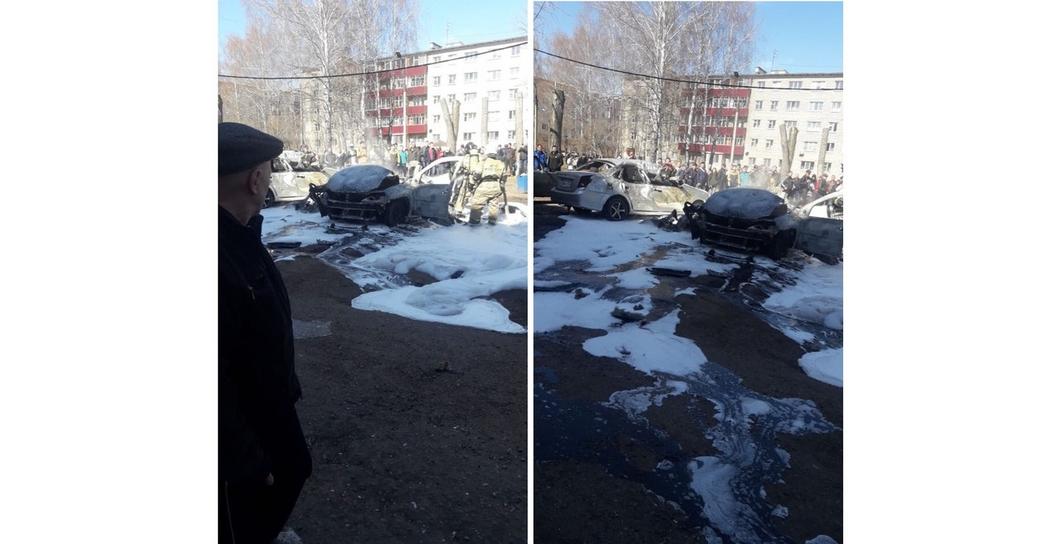 В Нижнекамске взорвалась машина, пострадал водитель
