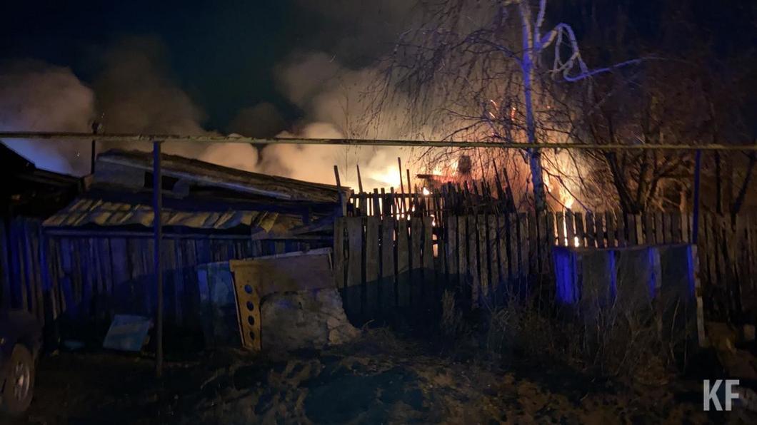 В Нижнекамском районе из-за поджога сгорела баня