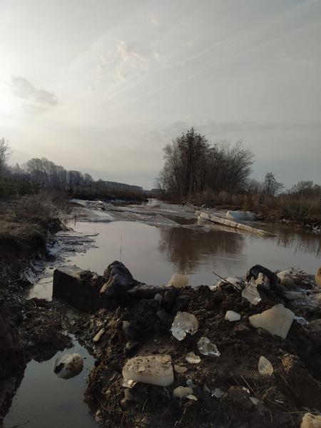 Уровень воды на въезде в поселок Тургай Лаишевского района снизился