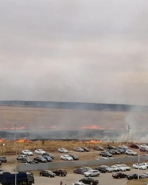 Нижнекамцы помогли тушить подбирающийся к припаркованным машинам огонь Нижнекамцы помогли тушить подбирающийся к припаркованным машинам огонь