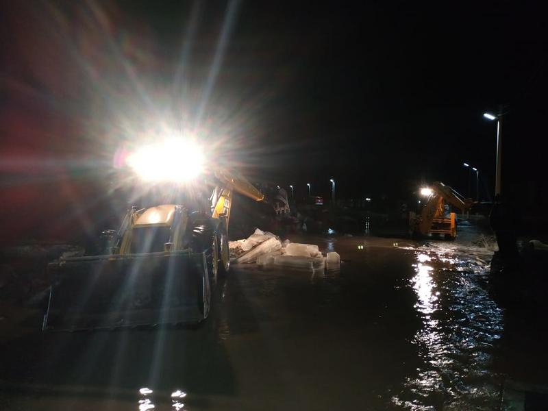 Посёлок Тургай в Лаишевском районе затопило из-за забитых льдом труб