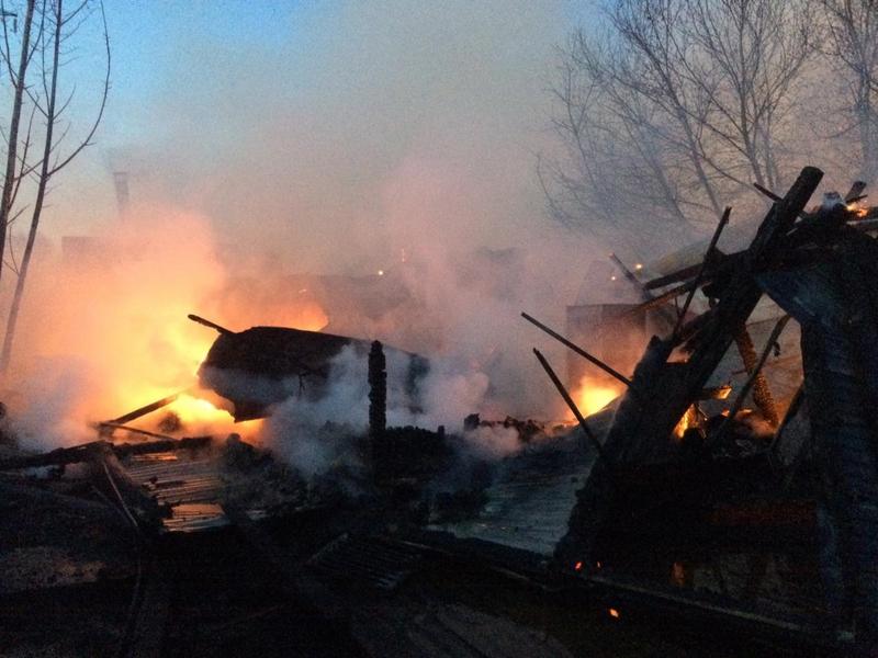 Ночью в Казани вспыхнуло кафе