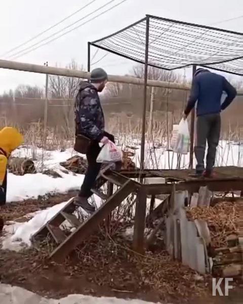 В Татарстане село Тимофеевка отрезало паводком: жителям сделали мост из поддонов