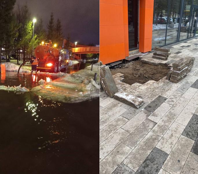 Рабочие приступили к ремонту площади Азатлык Челнов