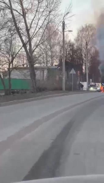 В челнинском поселке Сидоровка на ходу вспыхнул байк