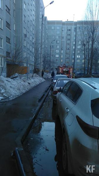 На Улице Четаева в Казани произошел пожар