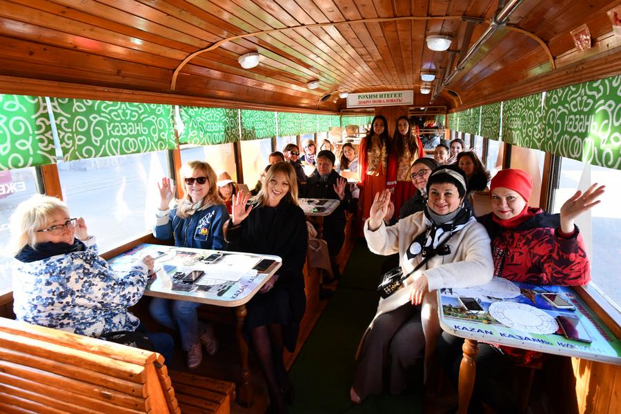 Ретротрамвай «Тюбетейка» снова начал ездить по Казани с экскурсиями