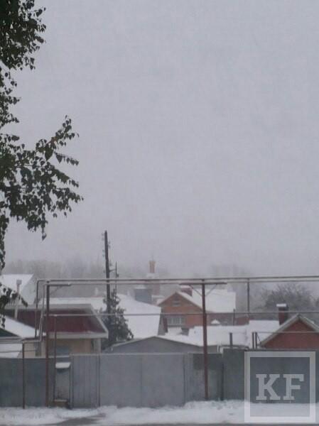 В некоторых районах Татарстана сегодня выпал первый снег
