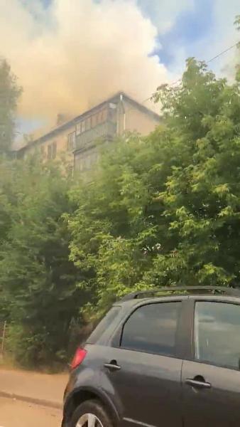 В Казани произошёл крупный пожар в жилом доме на улице Халева