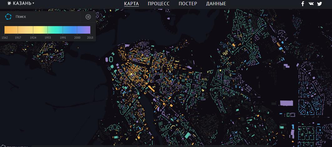 В Казани появилась интерактивная онлайн карта с возрастом всех зданий города