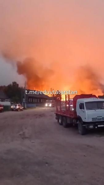 Лесной пожар в Марий Эл из-за ветра перекинулся на поселок: ограничено движение по дороге «Вятка»