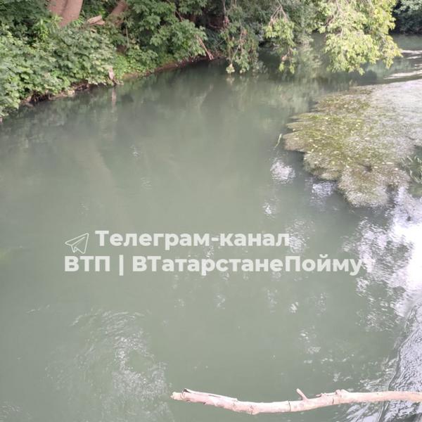 Жители села Татарская Айша Высокогорского района жалуются на цвет воды в реке Казанка