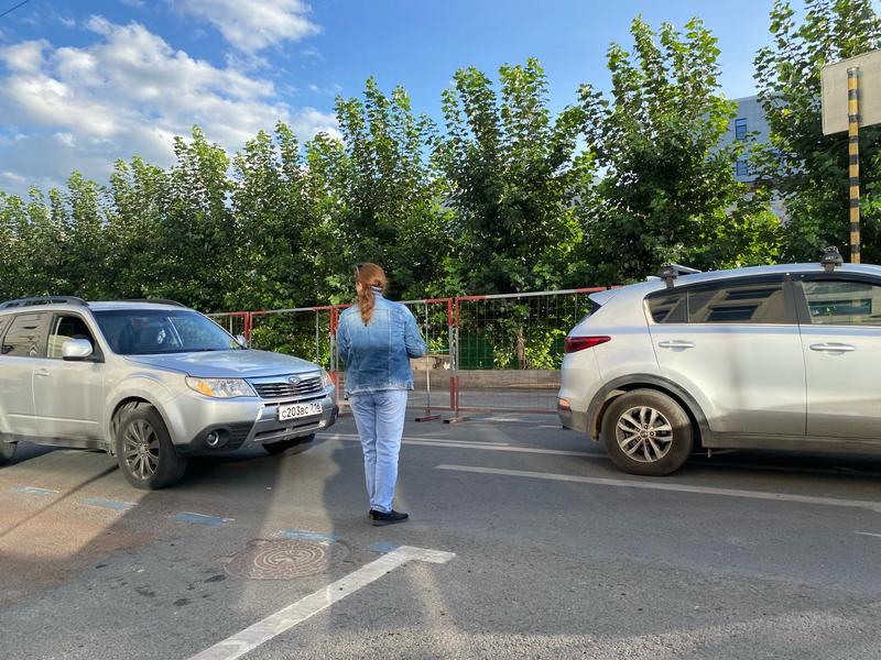 В Казани на улице Право-Булачной встали троллейбусы