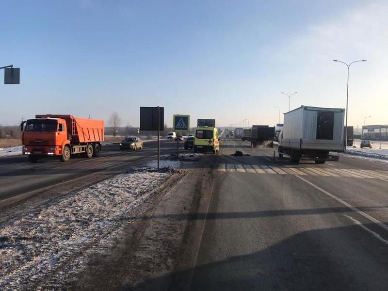 На трассе М7 в Татарстане грузовик насмерть сбил пешехода