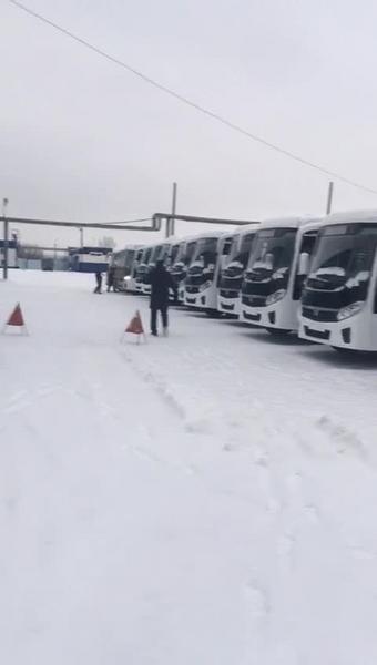В Нижнекамск пригнали вторую партию новых автобусов