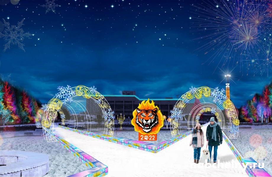 Стало известно, как украсят челнинскую площадь «Азатлык» к Новому году