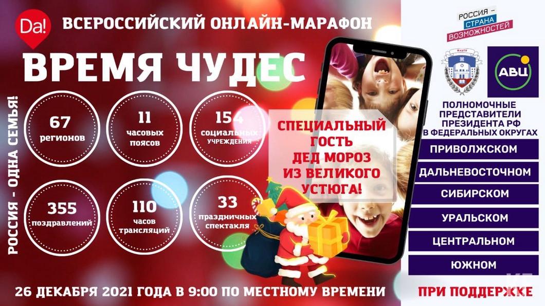 В Татарстане стартует онлайн-марафон «Время чудес» для детей-сирот и людей из домов престарелых