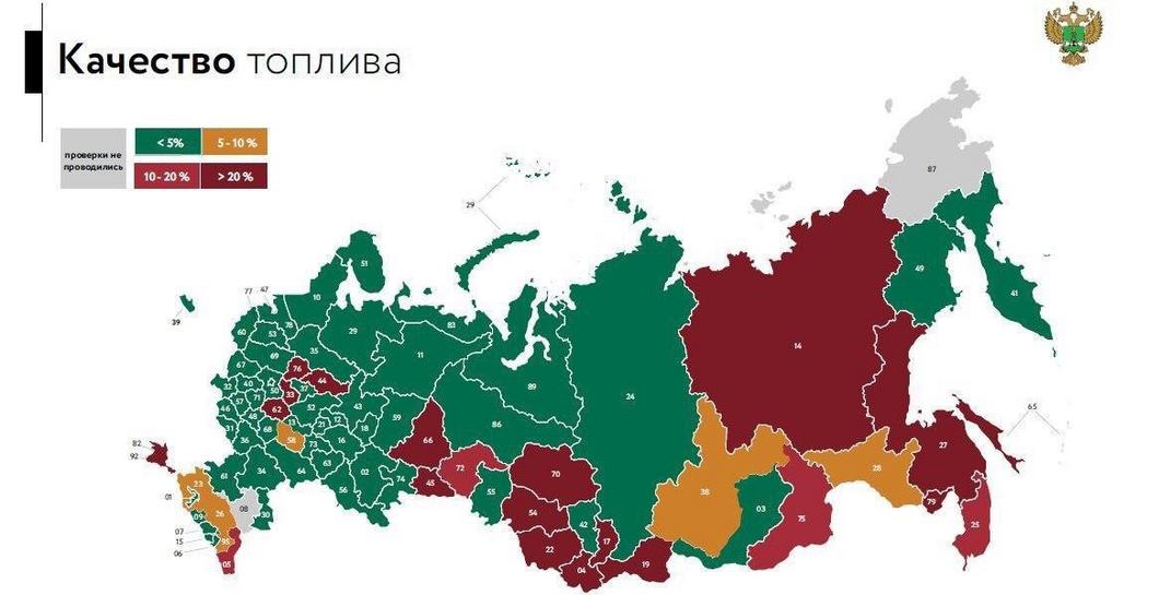 Росстандарт сократит долю некачественного бензина до 8,9 процента
