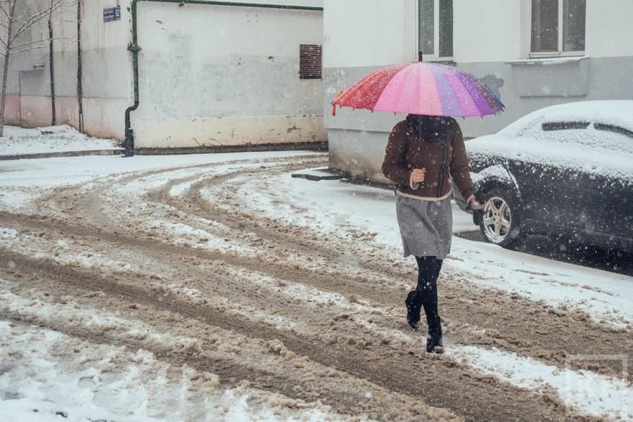 Татарстан завалило апрельским снегом