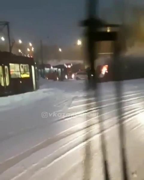 В Казани снова сгорел трамвай