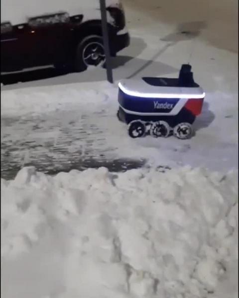 Роботы-курьеры в Иннополисе оказались не приспособлены к снегопаду