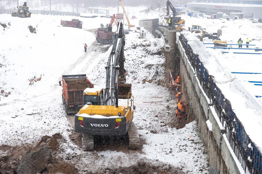Строительство путепровода на первом участке Вознесенского тракта в Казани выполнено на 20 процентов