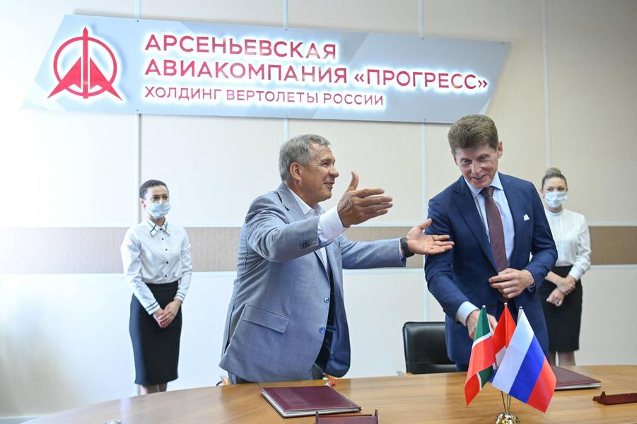 Рустам Минниханов и губернатор Приморского края подписали новое соглашение о сотрудничестве