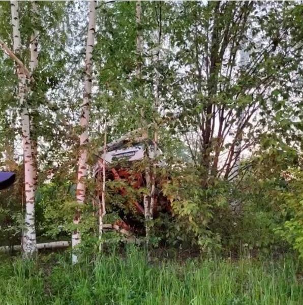 Пытаясь скрыться от полицейской погони водитель влетел в берёзовую рощу в Йошкар-Оле