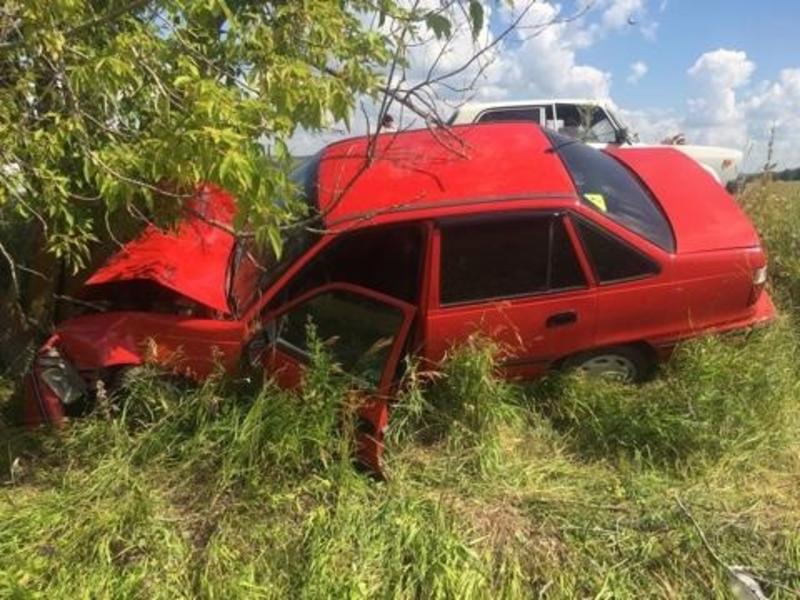 В Альметьевском районе водитель «Нексии» вылетел в кювет и врезался в одинокое дерево