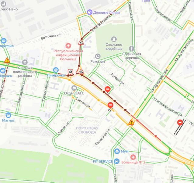 В Казани из-за ДТП началась пробка на Горьковском шоссе В Казани из-за ДТП началась пробка на Горьковском шоссе