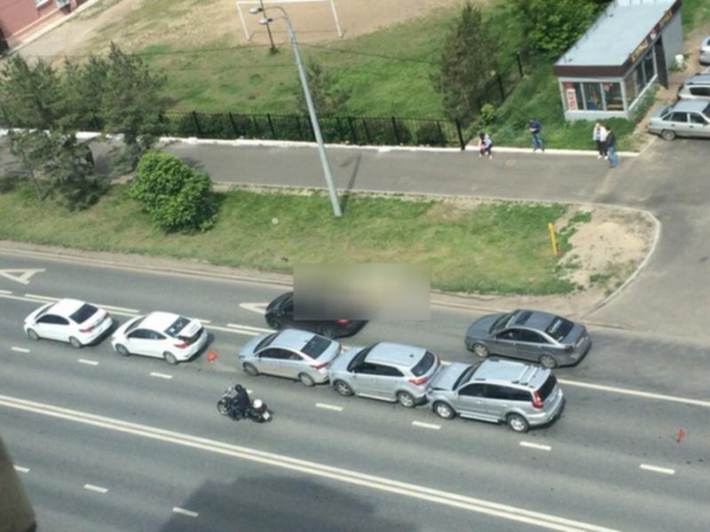 На Горьковском шоссе в Казани произошло массовое ДТП