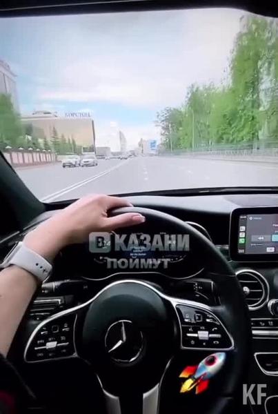 Девушка разогнала «Мерседес» до 140 км/час в центре Казани