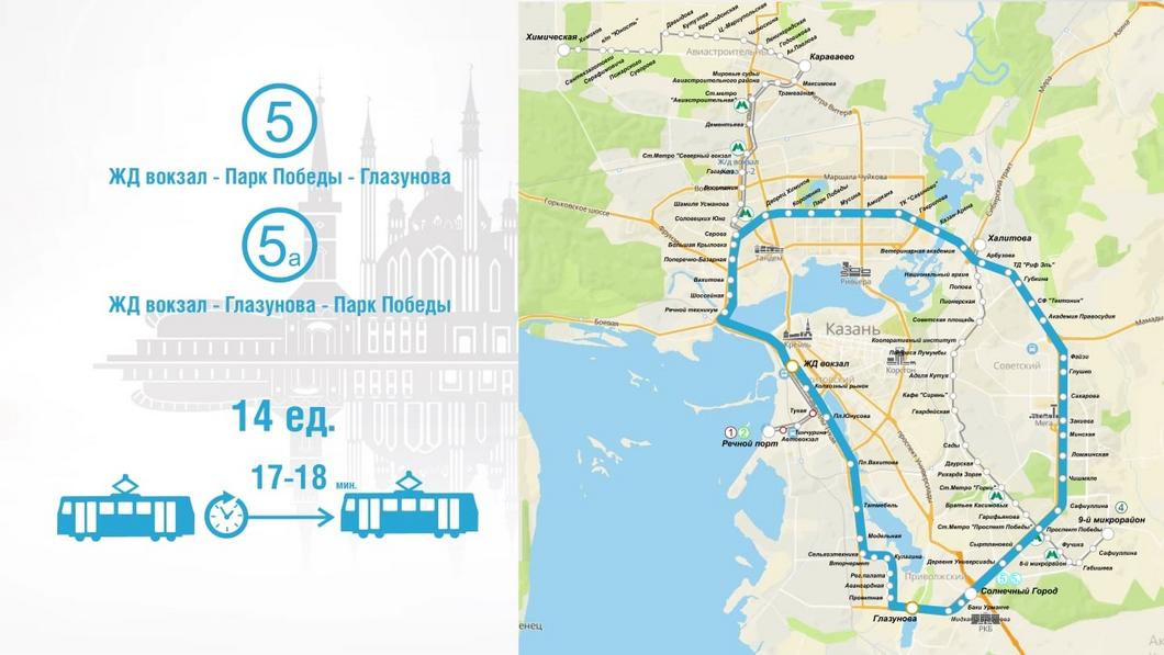 Казань меняет схему движения трамваев