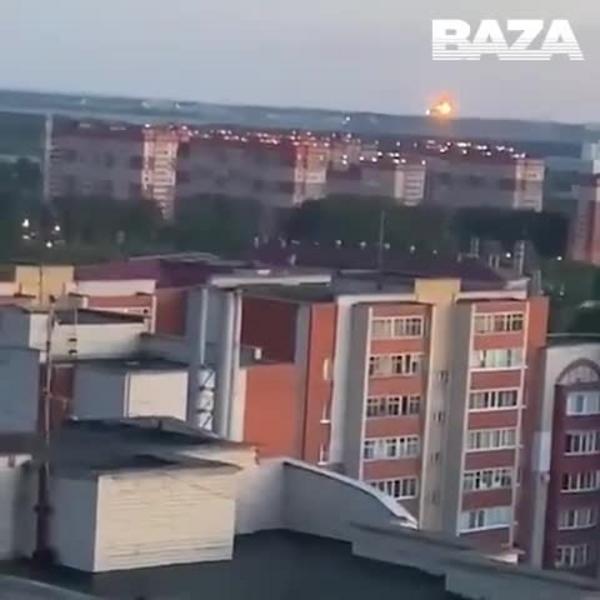 Опубликовано видео падения самолета ИЛ-76  в Рязанской области