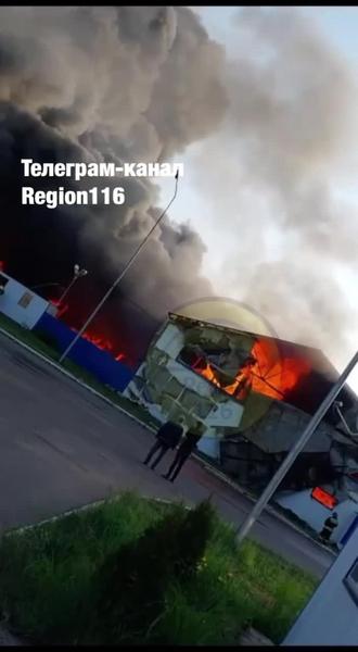 Крупный пожар произошёл в Тюлячинском районе на промзоне