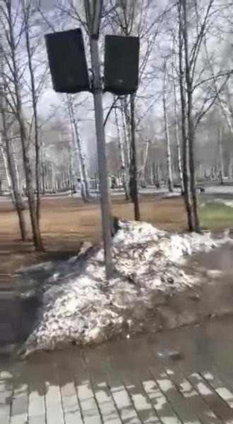 В парках Нижнекамска через громкоговорители призывают горожан оставаться дома