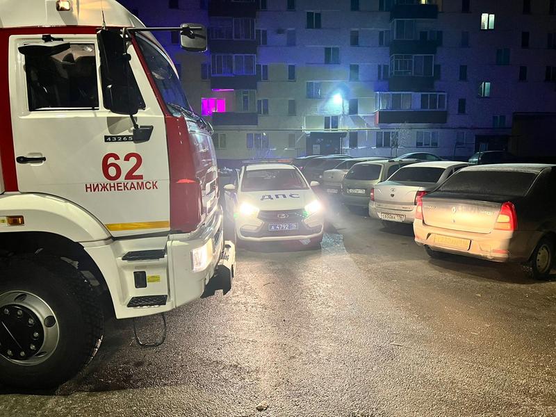 В Нижнекамске ночью неизвестные подожгли мусорный контейнер