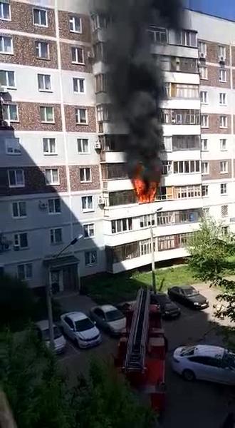 В Казани на улице Закиева произошел пожар