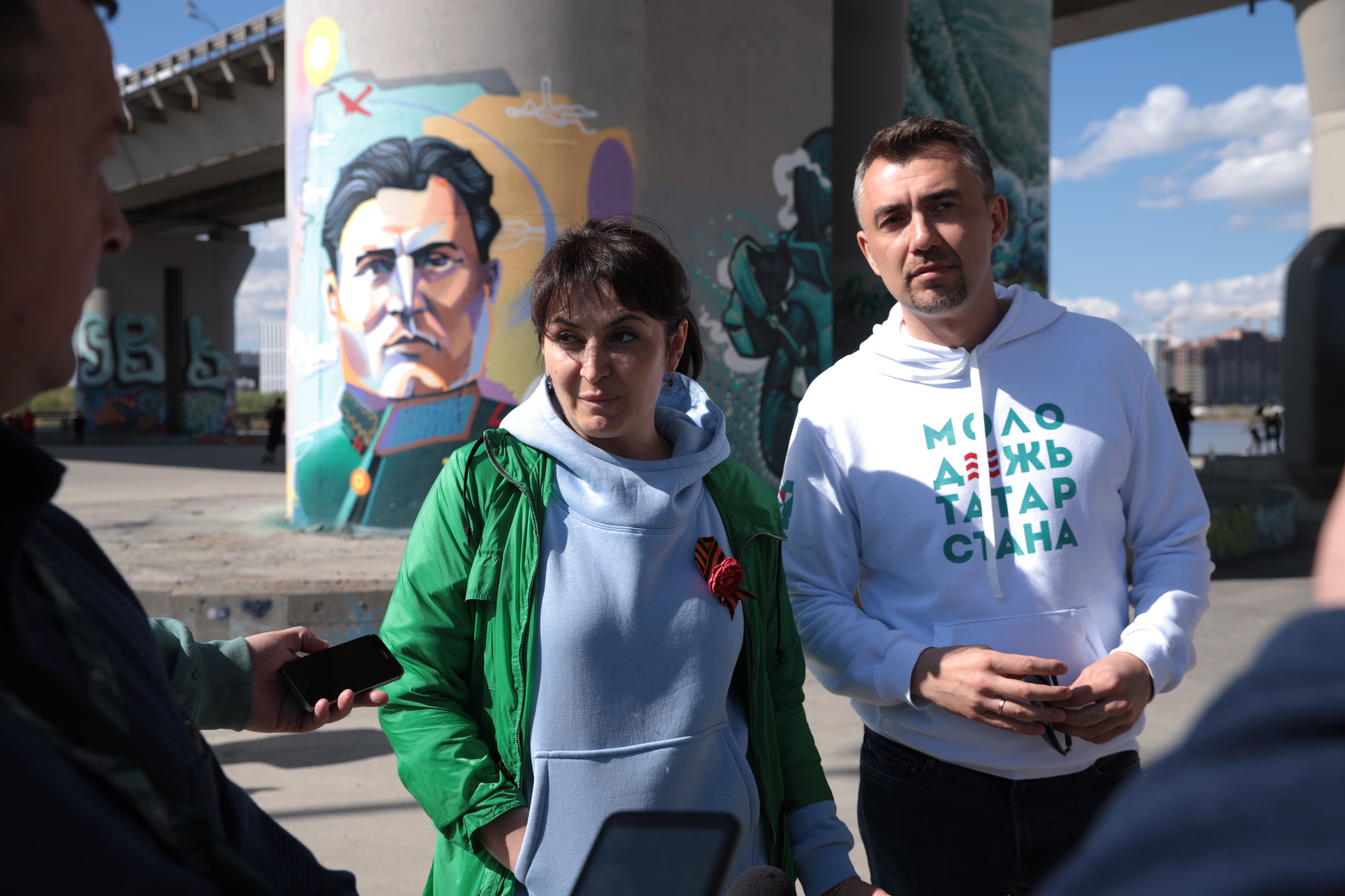 Экстрим-парк «УРАМ» украсил арт-портрет летчика-героя Михаила Девятаева