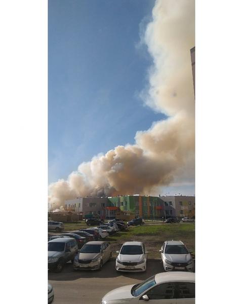 В Нижнекамске на улице Гайнуллина вновь полыхало поле
