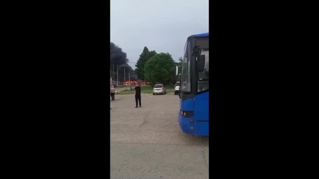 Очевидцы сообщают о пожаре на территории промплощадки «Алабуга» в Татарстане