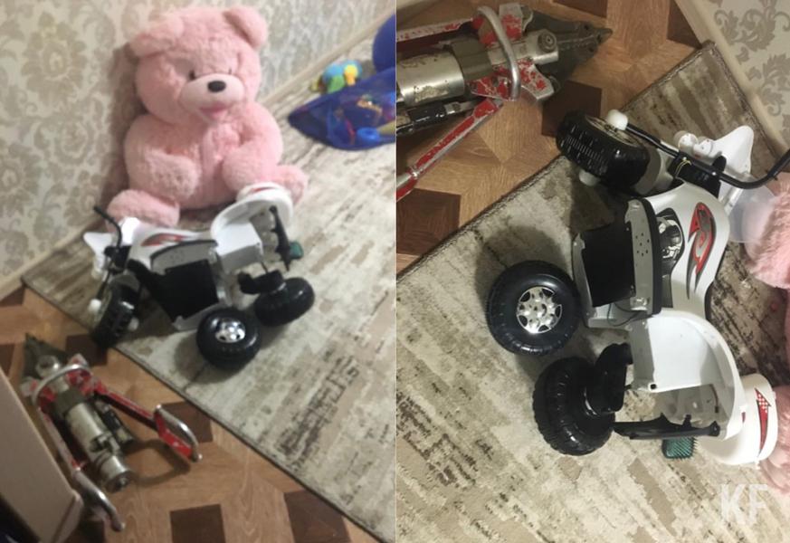 В Татарстане спасли малыша, у которого ручка застряла в детском мотоцикле