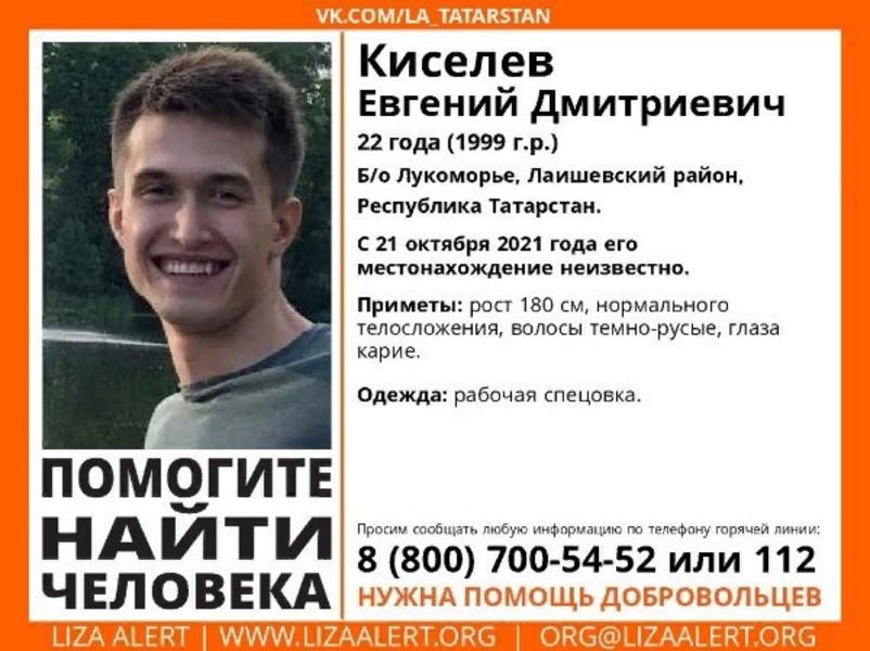 Татарстанцев просят помочь с поисками пропавшего с базы отдыха 22-летнего рабочего Татарстанцев просят помочь с поисками пропавшего с базы отдыха 22-летнего рабочего