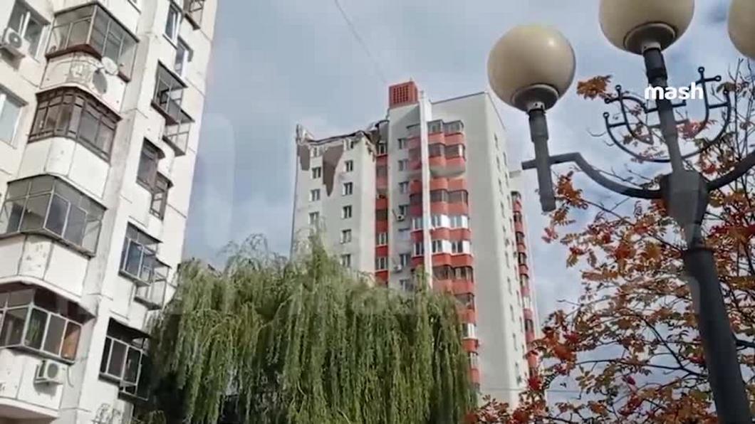 В Белгороде в результате обстрела пострадал многоэтажный жилой дом