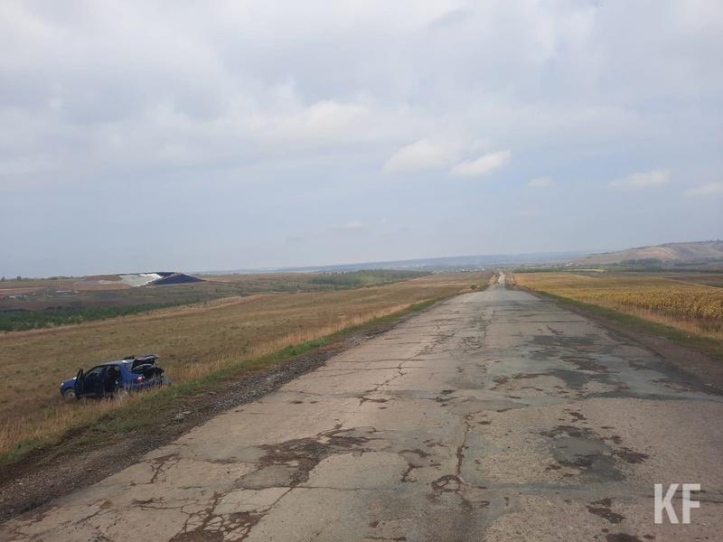 Водитель на трассе Нижнекамск - Прости не справился с управлением и вылетел в кювет
