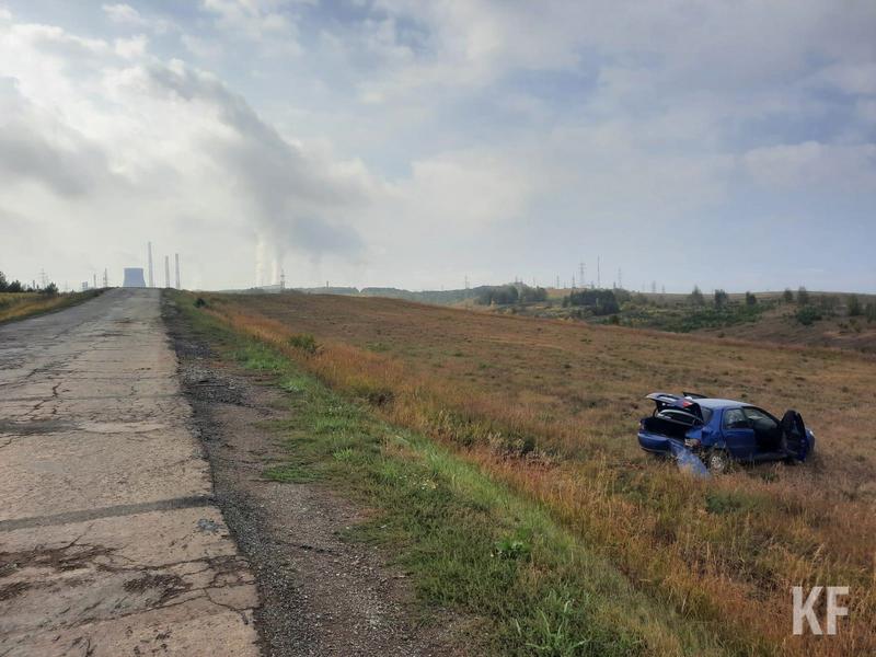 Водитель на трассе Нижнекамск - Прости не справился с управлением и вылетел в кювет