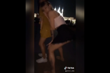 В соцсети попало видео танцев с ночной вечеринке в центре города.