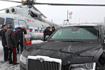 Президент России объeхал несколько районов населённого пункта