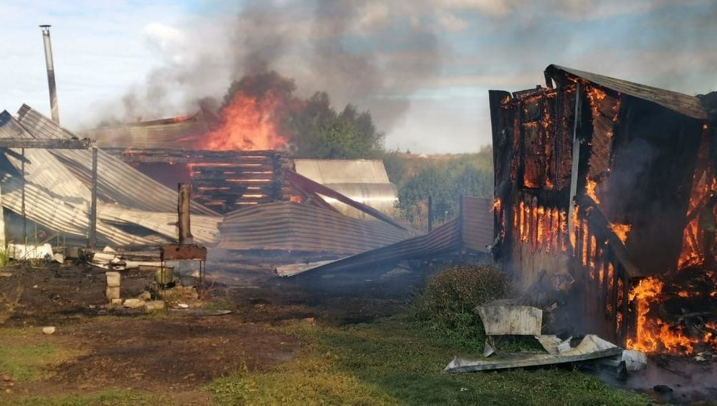 Площадь пожара составила 145 кв.метров.